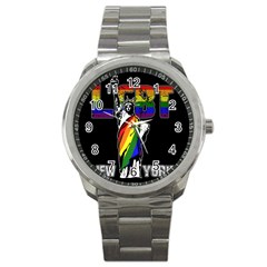 Lgbt New York Sport Metal Watch by Valentinaart