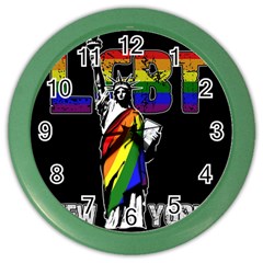 Lgbt New York Color Wall Clocks by Valentinaart