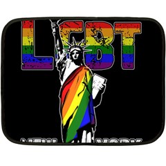 Lgbt New York Fleece Blanket (mini) by Valentinaart