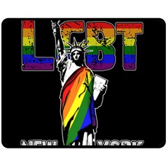 Lgbt New York Fleece Blanket (medium)  by Valentinaart