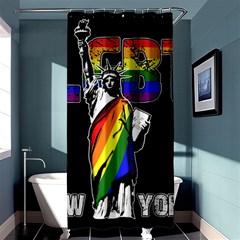 LGBT New York Shower Curtain 36  x 72  (Stall) 