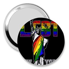 Lgbt New York 3  Handbag Mirrors by Valentinaart