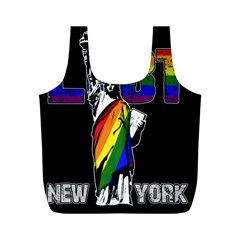 Lgbt New York Full Print Recycle Bags (m)  by Valentinaart