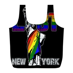 Lgbt New York Full Print Recycle Bags (l)  by Valentinaart