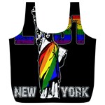 LGBT New York Full Print Recycle Bags (L)  Front