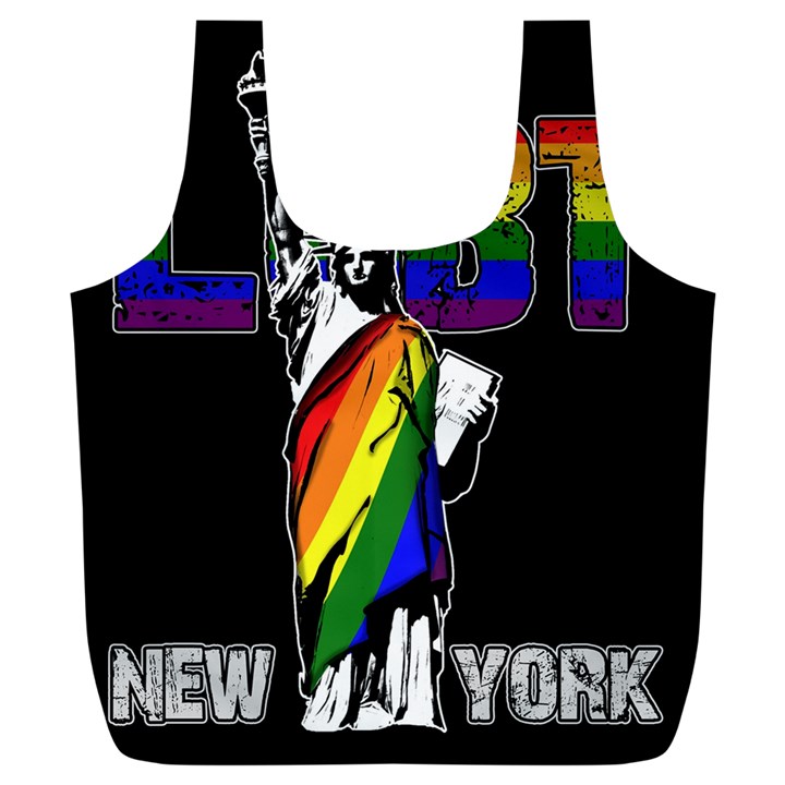 LGBT New York Full Print Recycle Bags (L) 