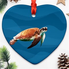 Sea Turtle Ornament (heart) by Valentinaart