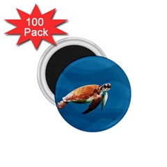 Sea Turtle 1 75  Magnets (100 Pack)  by Valentinaart