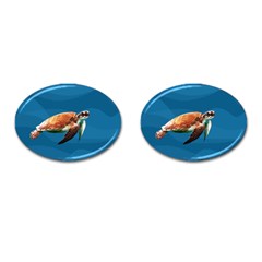 Sea Turtle Cufflinks (oval) by Valentinaart