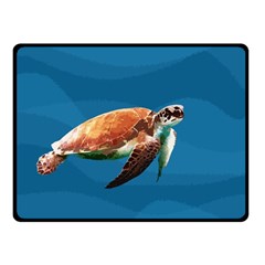 Sea Turtle Fleece Blanket (small) by Valentinaart