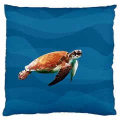 Sea Turtle Standard Flano Cushion Case (one Side) by Valentinaart