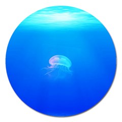 Jellyfish Magnet 5  (round) by Valentinaart