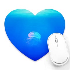 Jellyfish Heart Mousepads by Valentinaart