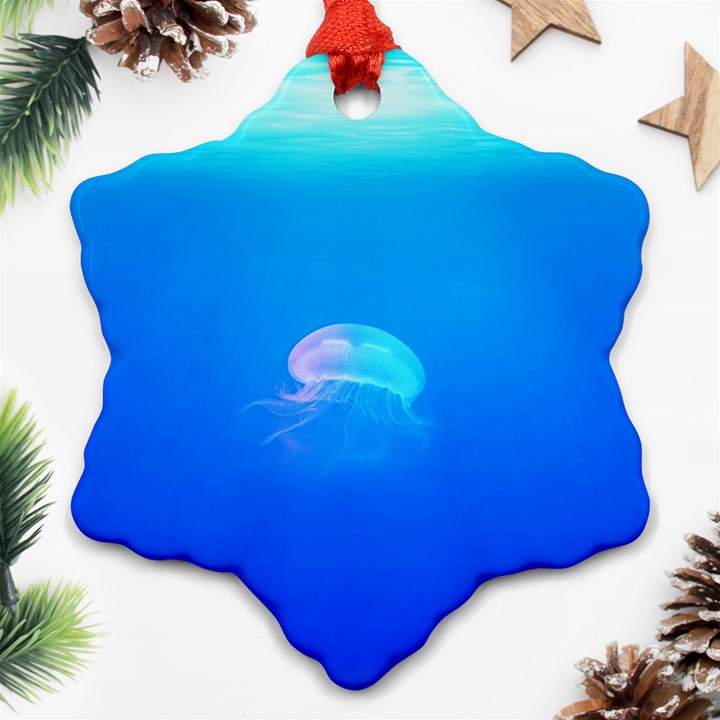 Jellyfish Snowflake Ornament (Two Sides)