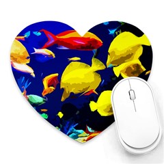 Tropical Fish Heart Mousepads by Valentinaart