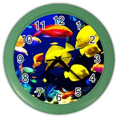 Tropical Fish Color Wall Clocks by Valentinaart