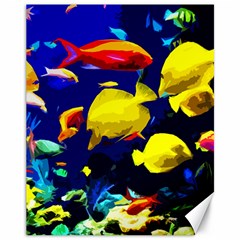 Tropical Fish Canvas 11  X 14   by Valentinaart