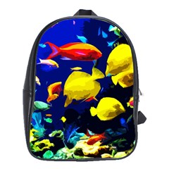 Tropical Fish School Bag (large) by Valentinaart