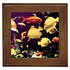 Tropical Fish Framed Tiles by Valentinaart