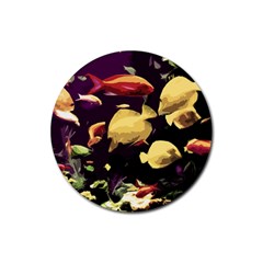 Tropical Fish Rubber Round Coaster (4 Pack)  by Valentinaart