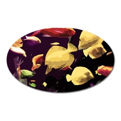 Tropical Fish Oval Magnet by Valentinaart