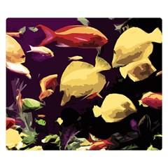 Tropical Fish Double Sided Flano Blanket (small)  by Valentinaart