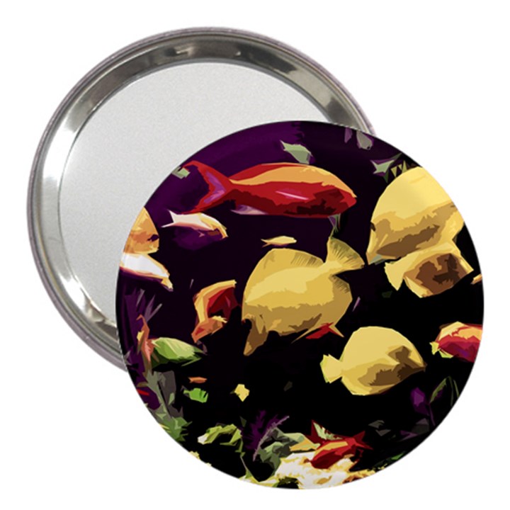 Tropical fish 3  Handbag Mirrors