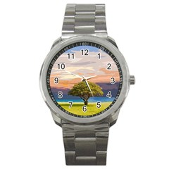 Landscape Sport Metal Watch by Valentinaart