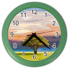 Landscape Color Wall Clocks by Valentinaart