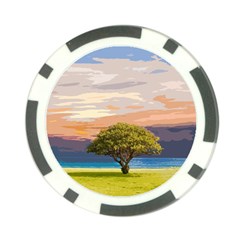 Landscape Poker Chip Card Guard by Valentinaart