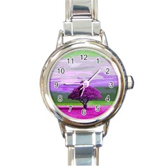 Landscape Round Italian Charm Watch