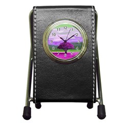 Landscape Pen Holder Desk Clocks by Valentinaart