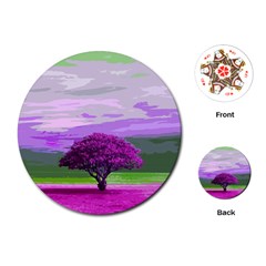 Landscape Playing Cards (round)  by Valentinaart