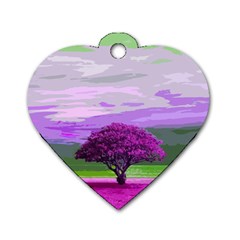 Landscape Dog Tag Heart (one Side)