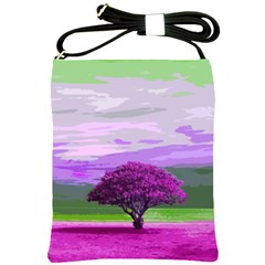 Landscape Shoulder Sling Bags by Valentinaart