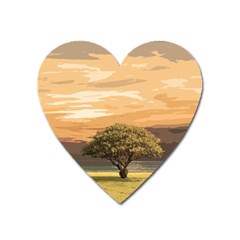 Landscape Heart Magnet by Valentinaart