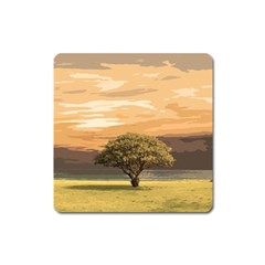 Landscape Square Magnet by Valentinaart