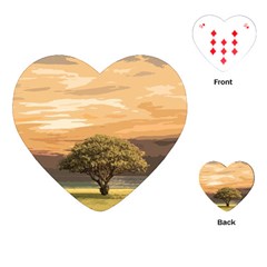 Landscape Playing Cards (heart)  by Valentinaart