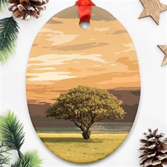 Landscape Oval Ornament (two Sides) by Valentinaart