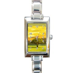 Landscape Rectangle Italian Charm Watch by Valentinaart