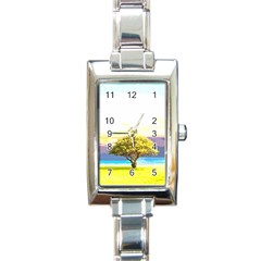 Landscape Rectangle Italian Charm Watch by Valentinaart