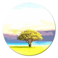 Landscape Magnet 5  (round) by Valentinaart