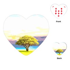 Landscape Playing Cards (heart)  by Valentinaart