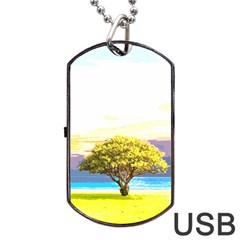 Landscape Dog Tag Usb Flash (one Side) by Valentinaart