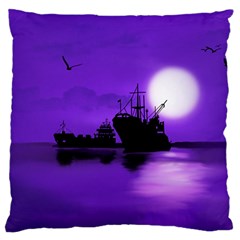 Open Sea Standard Flano Cushion Case (one Side) by Valentinaart