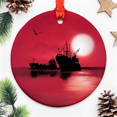 Open Sea Ornament (round) by Valentinaart