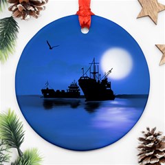 Open Sea Ornament (round) by Valentinaart