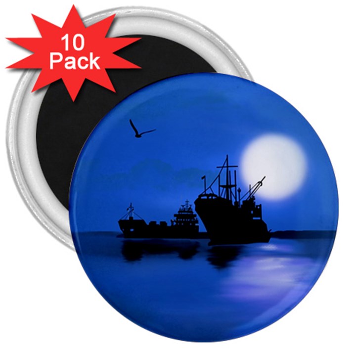 Open sea 3  Magnets (10 pack) 