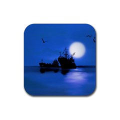 Open Sea Rubber Coaster (square)  by Valentinaart