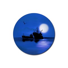 Open Sea Rubber Coaster (round)  by Valentinaart